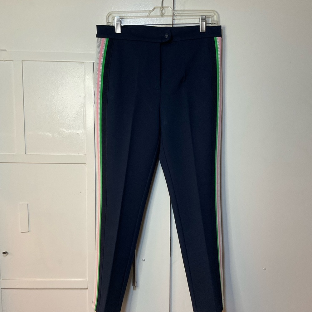 Juicy Couture Navy Pants with Multicolor Stripes